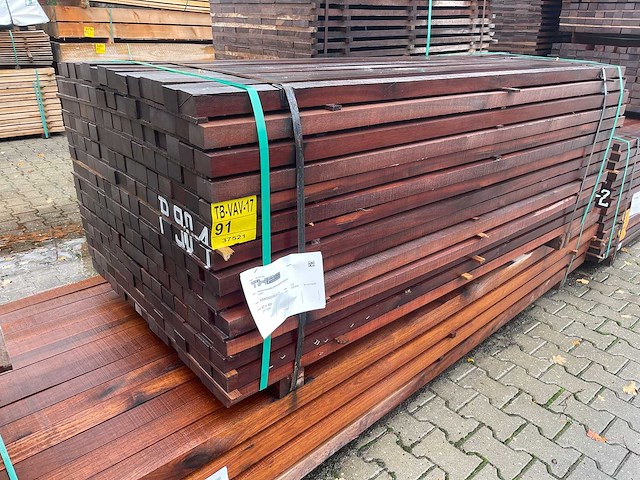 Massaranduba regels fijnbezaagd 2000x60x40mm (210x) - afbeelding 4 van  4