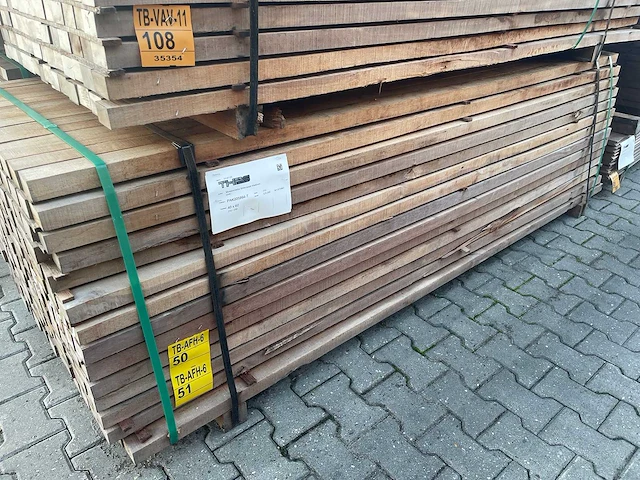 Massaranduba regels fijnbezaagd 2500x60x40mm (105x) - afbeelding 4 van  4