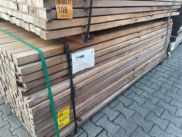 Massaranduba regels fijnbezaagd 2500x60x40mm (105x) - afbeelding 4 van  4