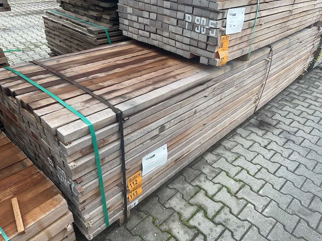 Massaranduba regels fijnbezaagd 4000x60x40mm (105x) - afbeelding 4 van  4