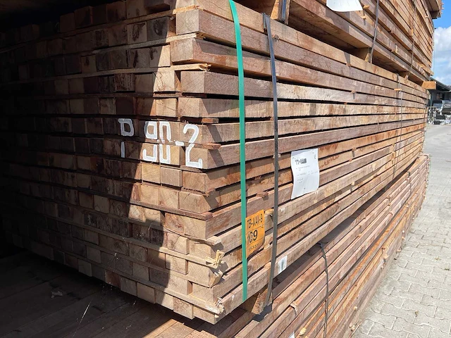 Massaranduba regels fijnbezaagd 4000x60x40mm (210x) - afbeelding 4 van  4