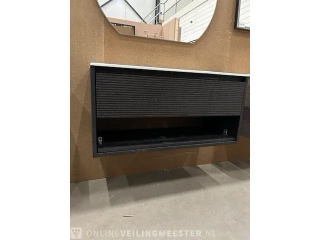 Massief eiken badmeubel + keramische wastafel finewood, badmeubel, black - afbeelding 9 van  10