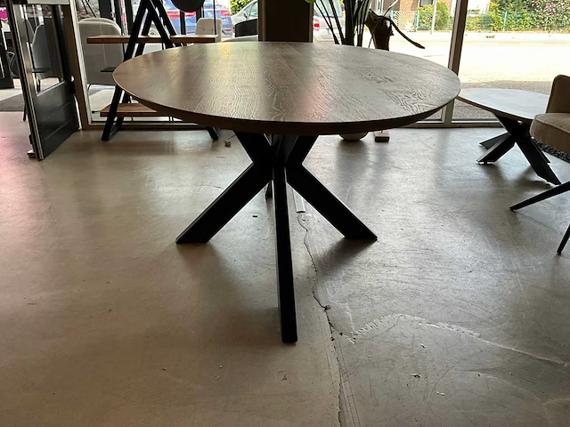 Massief eiken ovale eetkamertafel - afbeelding 2 van  5