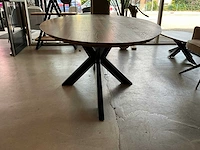 Massief eiken ovale eetkamertafel - afbeelding 2 van  5