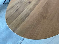 Massief eiken ovale eetkamertafel - afbeelding 4 van  5