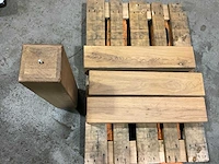 Massief eiken tafelpoot 72x15x15cm (4x) - afbeelding 1 van  3