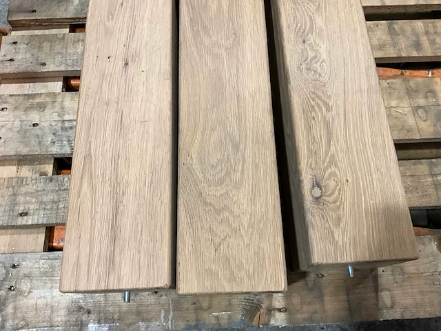 Massief eiken tafelpoot 72x15x15cm (4x) - afbeelding 3 van  3