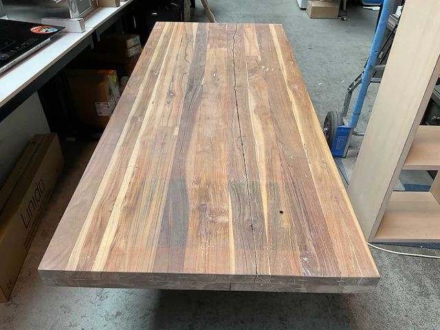 Massief houten eetkamertafel 210x90 cm - afbeelding 6 van  9