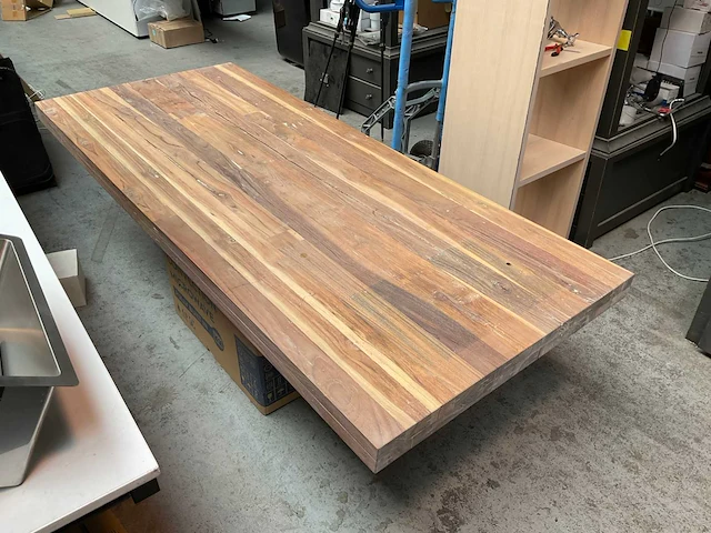 Massief houten eetkamertafel 210x90 cm - afbeelding 9 van  9
