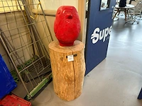 Massief houten kunstwerk. hoogte ca. 120 cm. - afbeelding 1 van  3