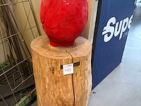 Massief houten kunstwerk. hoogte ca. 120 cm. - afbeelding 3 van  3