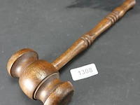Massief houten voorzitters/veiling hamer - afbeelding 2 van  5