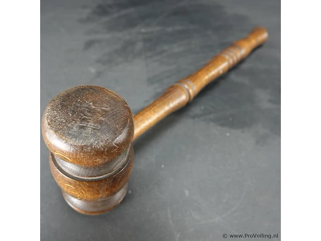 Massief houten voorzitters/veiling hamer - afbeelding 3 van  5