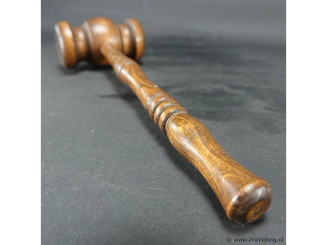 Massief houten voorzitters/veiling hamer - afbeelding 5 van  5