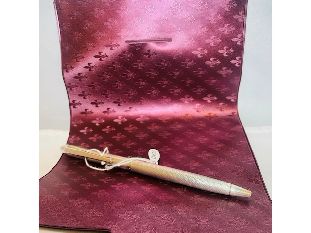 Massieve zilveren balpen - montblanc barleycorn model - afbeelding 1 van  4