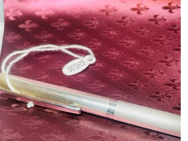 Massieve zilveren balpen - montblanc barleycorn model - afbeelding 2 van  4