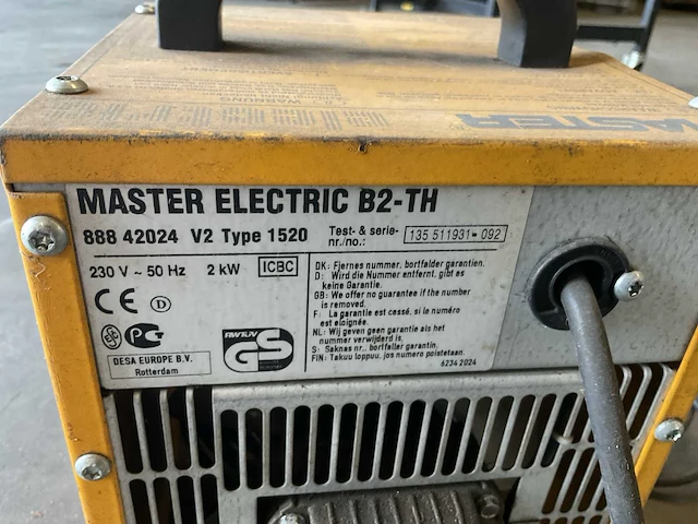 Master 1520 heater - afbeelding 3 van  3