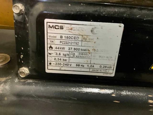 Master b 150ced diesel heater - afbeelding 5 van  5