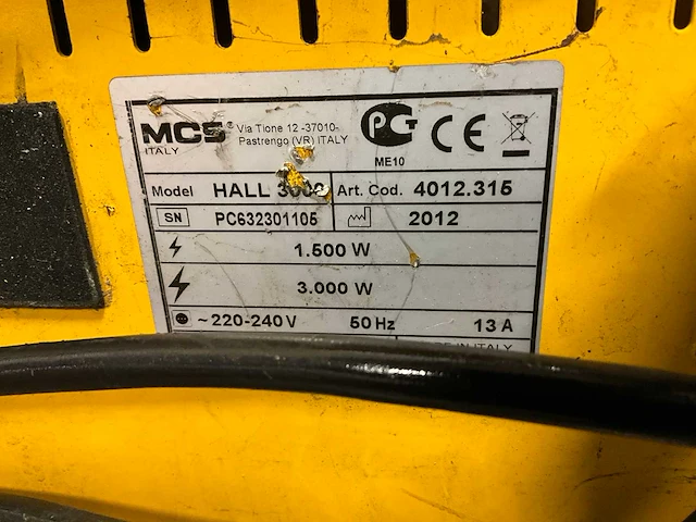 Master hall 3000 heater - afbeelding 5 van  5
