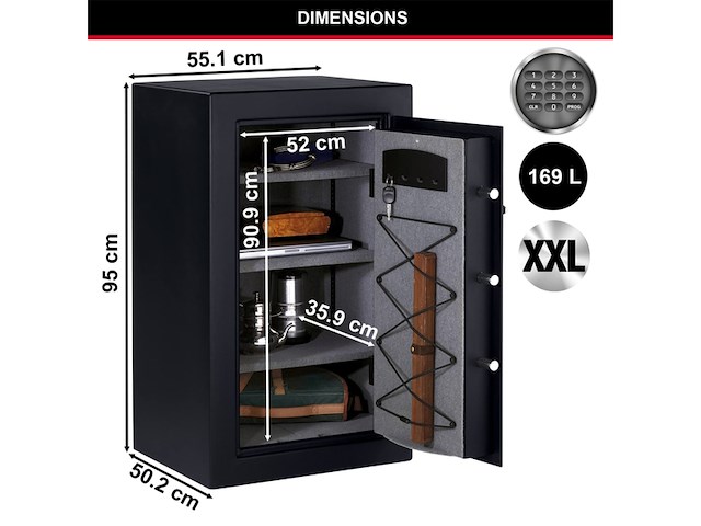 Masterlock versterkte beveiliging kluis xxl t0-331ml - afbeelding 2 van  4