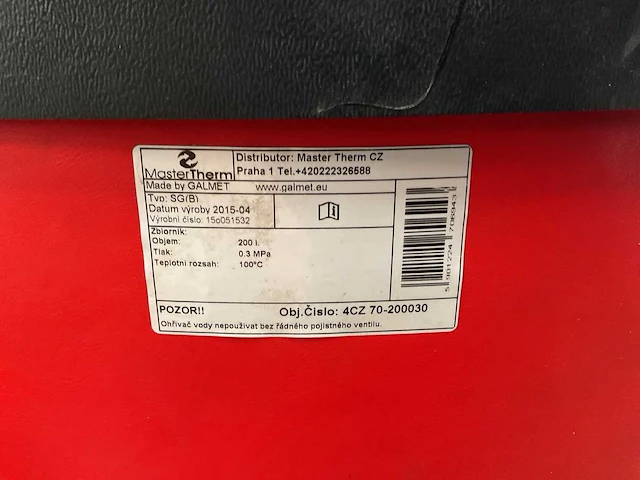Mastertherm sg(b) - 200l voorraadvat - afbeelding 5 van  5