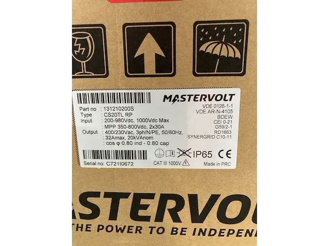 Mastervolt sunmaster cs20tl rp omvormer (22 kw dc) - afbeelding 6 van  11