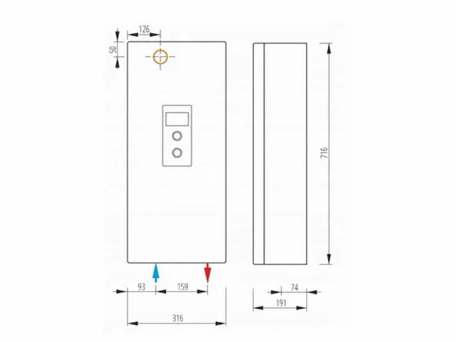 Masterwatt calida compact 4-8kw cv-ketel - afbeelding 2 van  4