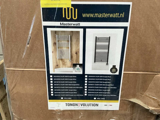 Masterwatt calor black 300201000 design radiator - afbeelding 3 van  4