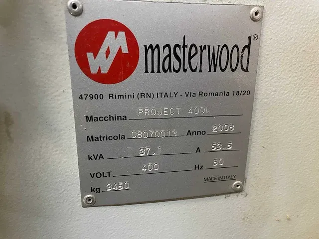 Masterwood - project 400l - cnc-bewerkingscentra - afbeelding 2 van  33