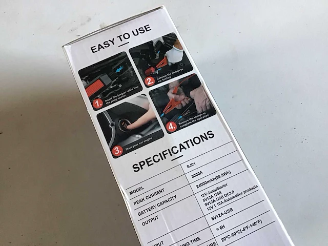 Matallo jump starter 3000a acculader - afbeelding 3 van  4