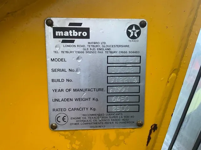 Matbro - tr-250 - wiellader telescoop - afbeelding 13 van  20