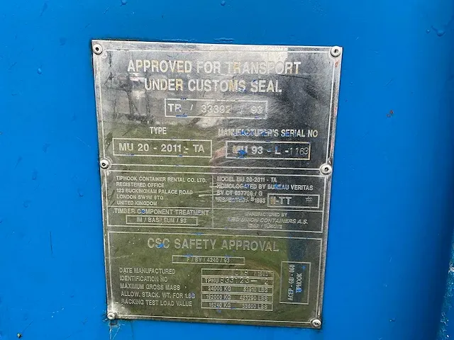 Materiaalcontainer 20 ft - afbeelding 8 van  8