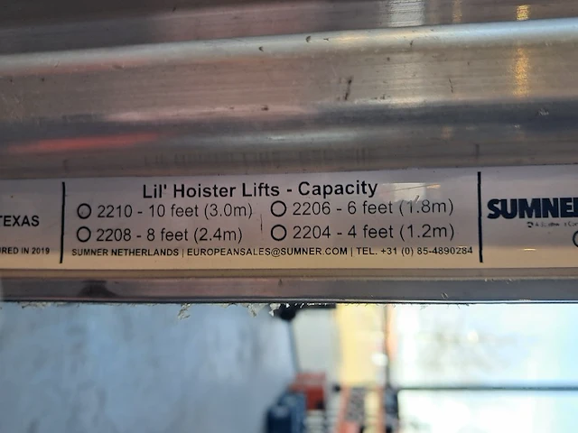 Materiaallift 3,40m ~ sumner, 2210, bouwjaar 2019 - afbeelding 3 van  12