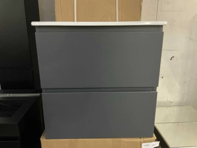 Matt antracite badmeubel 60 cm - afbeelding 1 van  5