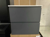 Matt antracite badmeubel 60 cm - afbeelding 1 van  5