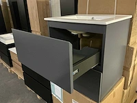 Matt antracite badmeubel 60 cm - afbeelding 4 van  5