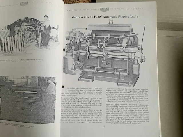 Mattison 55-f houtdraaibank halfautomaat - afbeelding 8 van  9