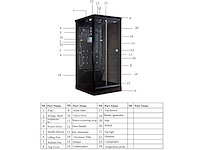 Mawialux 2-persoons stoomcabine - lonzo - zwart - afbeelding 2 van  11