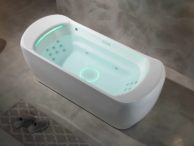 Mawialux 2-persoons vrijstaand design massagebad - waterval - afbeelding 4 van  11