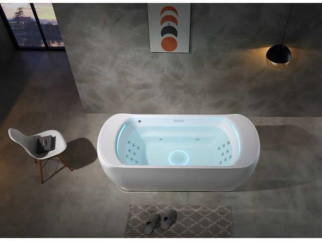 Mawialux 2-persoons vrijstaand design massagebad - waterval - afbeelding 6 van  11