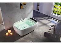 Mawialux 2-persoons vrijstaand massagebad met bluetooth - glans wit - afbeelding 3 van  5