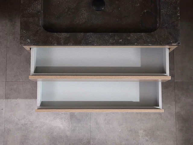 Mawialux badkamermeubel 1-persoons 80cm bruin eiken met hangkast - afbeelding 6 van  18