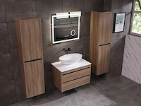 Mawialux badkamermeubel 1-persoons 80cm bruin eiken met hangkast - afbeelding 14 van  18