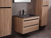 Mawialux badkamermeubel 1-persoons 80cm bruin eiken met hangkast - afbeelding 18 van  18