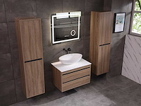 Mawialux badkamermeubel 1-persoons 80cm bruin eiken met hangkast - afbeelding 14 van  18