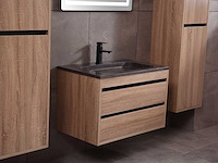 Mawialux badkamermeubel 1-persoons 80cm bruin eiken met hangkast - afbeelding 18 van  18