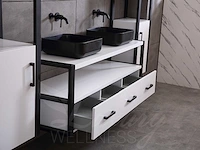 Mawialux badkamermeubel 150cm met 2 hangkasten - mat wit - afbeelding 3 van  30