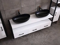 Mawialux badkamermeubel 150cm met 2 hangkasten - mat wit - afbeelding 4 van  30