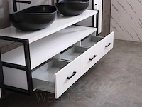 Mawialux badkamermeubel 150cm met 2 hangkasten - mat wit - afbeelding 7 van  30