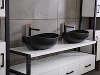 Mawialux badkamermeubel 150cm met 2 hangkasten - mat wit - afbeelding 9 van  30